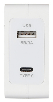 Сетевое зар./устр. Digma DGPD-45W-WG 45W 3A+2.4A (PD) USB-C/USB-A универсальное белый - купить недорого с доставкой в интернет-магазине