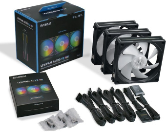 Вентилятор для корпуса Lian-Li Uni Fan ALV2 120 V2 ARGB 120х120x28 черный 7-pin 28.7дБ (упак.:3шт) (G99.12ALV23B.00) Ret - купить недорого с доставкой в интернет-магазине