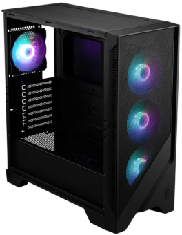 Корпус MSI MAG Forge 320R черный без БП ATX 5x120mm 2xUSB3.1 audio bott PSU - купить недорого с доставкой в интернет-магазине