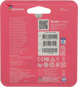 Флеш Диск A-Data 64GB UR350 UR350-64G-RSR/BK USB3.2 серебристый/черный - купить недорого с доставкой в интернет-магазине