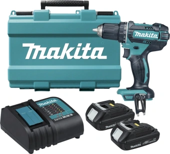 Дрель-шуруповерт Makita DHP482SYE аккум. патрон:быстрозажимной (кейс в комплекте) - купить недорого с доставкой в интернет-магазине