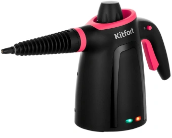 Пароочиститель ручной Kitfort КТ-9170-1 1050Вт черный/малиновый - купить недорого с доставкой в интернет-магазине