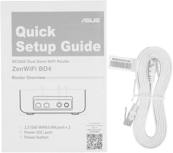 Бесшовный Mesh роутер Asus ZenWiFi BD4 (BD4(W-2-PK)) BE3600 1000/2500BASE-T белый (упак.:2шт) - купить недорого с доставкой в интернет-магазине