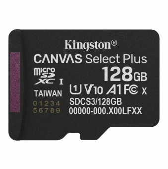 Флеш карта microSDXC 128GB Kingston SDCS3/128GBSP Canvas Select Plus V10 A1 w/o adapter - купить недорого с доставкой в интернет-магазине