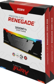 Память DDR4 4x8GB 3200MHz Kingston KF432C16RB2AK4/32 Fury Renegade RGB RTL Gaming PC4-25600 CL16 DIMM 288-pin 1.35В dual rank с радиатором Ret - купить недорого с доставкой в интернет-магазине