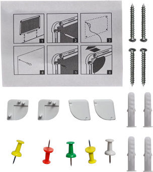 Доска пробковая Silwerhof 60x90см алюминиевая рама - купить недорого с доставкой в интернет-магазине