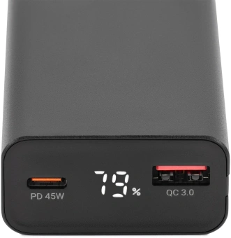 Мобильный аккумулятор Digma DGPF10E 10000mAh QC3.0/PD3.0 45W 4.5A USB-A/USB-C черный (DGPF10E45ABK) - купить недорого с доставкой в интернет-магазине
