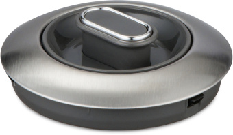 Чайник электрический Hyundai HYK-S4804 1.7л. 2200Вт серый/черный корпус: металл - купить недорого с доставкой в интернет-магазине