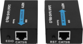 Адаптер аудио-видео Premier 5-877 HDMI (f)/RJ45 черный - купить недорого с доставкой в интернет-магазине