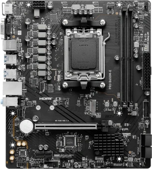 Материнская плата MSI PRO B650M-E Socket AM5 AMD B650 2xDDR5 mATX AC`97 8ch(7.1) GbLAN RAID+VGA+HDMI - купить недорого с доставкой в интернет-магазине