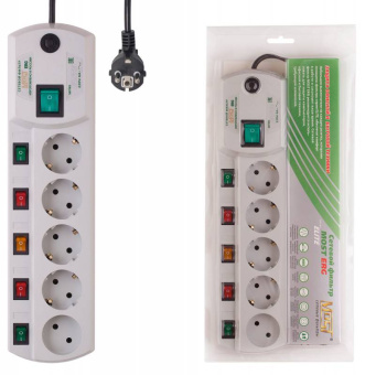 Сетевой фильтр Most ERG 2м (5 розеток) белый (коробка) - купить недорого с доставкой в интернет-магазине
