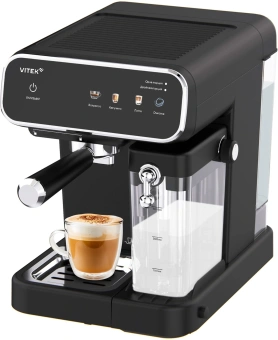 Кофеварка рожковая Vitek VT-CME1501 1350Вт черный - купить недорого с доставкой в интернет-магазине