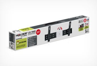 Кронштейн для телевизора Holder LCD-T6609-B черный 42"-65" макс.45кг настенный наклон - купить недорого с доставкой в интернет-магазине