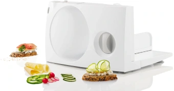 Ломтерезка Gorenje R402W 100Вт (нарезка до 17мм) серебристый - купить недорого с доставкой в интернет-магазине