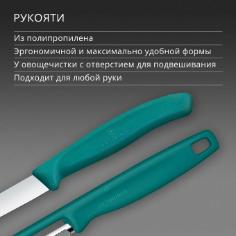Набор нож/овощеч. Victorinox Swiss Classic 6.7114.21C1 компл.:2предм. зеленый европодвес - купить недорого с доставкой в интернет-магазине
