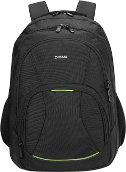 Рюкзак для ноутбука 15.6" Digma Stash S1 черный полиэстер (DGBP15S1BK) - купить недорого с доставкой в интернет-магазине
