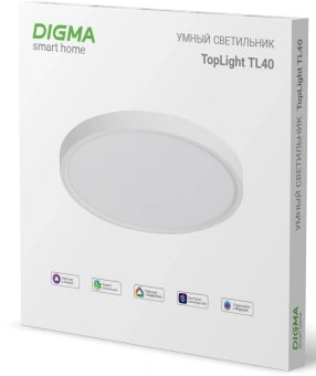 Умный светильник Digma TopLight TL40 потолоч. белый (TL40) - купить недорого с доставкой в интернет-магазине