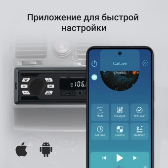 Автомагнитола Digma MCP-225W 1DIN 2x45Вт v5.0 AUX 2 - купить недорого с доставкой в интернет-магазине
