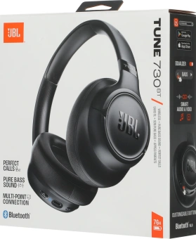 Гарнитура накладные JBL Tune 730 BT 1.2м черный беспроводные bluetooth оголовье (JBLT730BTBLK) - купить недорого с доставкой в интернет-магазине