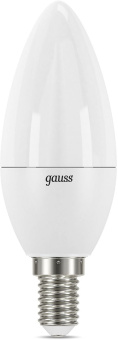 Лампа светодиодная Gauss E14 7Вт цок.:E14 свеча 220B 3000K св.свеч.бел.теп. C37 (упак.:10шт) (103101107-D) - купить недорого с доставкой в интернет-магазине