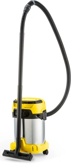 Строительный пылесос Karcher WD 3 P S V-17/4/20 1000Вт (уборка: сухая/влажная/выдув/сбор воды) желтый - купить недорого с доставкой в интернет-магазине