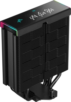 Устройство охлаждения(кулер) Deepcool AK400 Digital Pro Soc-AM5/AM4/1151/1200/1700 черный 4-pin 28dB Al+Cu LCD 220W 695gr Ret (R-AK400-BKAPMN-G) - купить недорого с доставкой в интернет-магазине