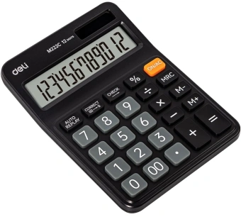 Калькулятор настольный Deli Askend EM222C черный 12-разр. - купить недорого с доставкой в интернет-магазине