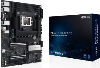 Материнская плата Asus PRO WS Z890-ACE SE Soc-1851 Intel Z890 4xDDR5 ATX AC`97 8ch(7.1) 1x10G/1х2,5G/1xGigabit RAID+HDMI - купить недорого с доставкой в интернет-магазине