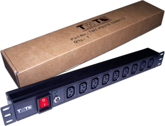 Блок распределения питания Lanmaster TWT-PDU19-10A9C3 гор.размещ. 9xC13 базовые 10A без вилки - купить недорого с доставкой в интернет-магазине