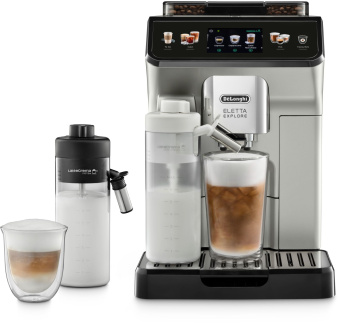 Кофемашина Delonghi Eletta Explore ECAM450.55.S 1450Вт серебристый/черный - купить недорого с доставкой в интернет-магазине