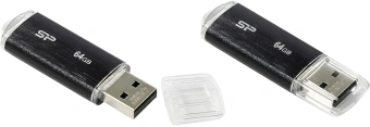 Флеш Диск Silicon Power 64GB Ultima U02 SP064GBUF2U02V1K USB2.0 черный - купить недорого с доставкой в интернет-магазине