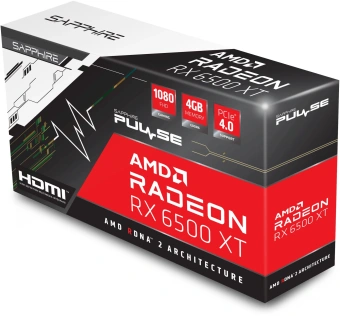 Видеокарта Sapphire PCI-E 4.0 11314-07-20G RX 6500XT Gaming OC Pulse AMD Radeon RX 6500XT 4Gb 64bit GDDR6 2685/18000 HDMIx1 DPx1 HDCP Ret - цена, купить или заказать с доставкой в интернет-магазине Видеокарта Sapphire PCI-E 4.0 11314-07-20G RX 6500XT Gaming OC Pulse AMD Radeon RX 6500XT 4Gb 64bit GDDR6 2685/18000 HDMIx1 DPx1 HDCP Ret - купить недорого с доставкой в интернет-магазине