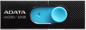 Флеш Диск A-Data 32Gb UV220 AUV220-32G-RBKBL USB2.0 черный/синий - купить недорого с доставкой в интернет-магазине