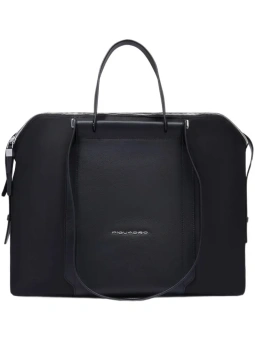 Деловая сумка женская Piquadro Lyra BD4574W92T/CU с отделением для ноутбука 14" коричневая ткань/натур.кожа - купить недорого с доставкой в интернет-магазине