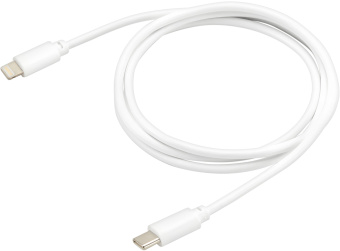 Кабель Buro PD18W USB Type-C (m)-Lightning (m) 1м белый - купить недорого с доставкой в интернет-магазине