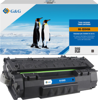 Картридж лазерный G&G GG-Q5949A черный (2500стр.) для HP LJ 1160/1160Le/1320/1320n/1320t/1320tn/1320nw/3390/3392 Canon LBP-3300/3360 - купить недорого с доставкой в интернет-магазине