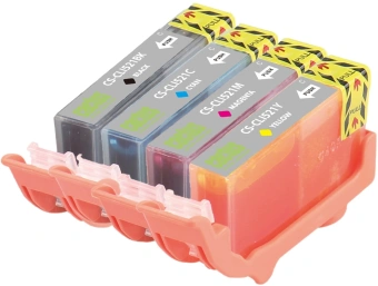 Картридж струйный Cactus CS-CLI521BK/M/C/Y черный/голубой/желтый/пурпурный набор (33.6мл) для Canon Pixma iP3600/iP4600/iP4700/MP540/MP550/MP560/MP620/MP630/MP640/MP980/MP990/MX860/MX870 с чипом - купить недорого с доставкой в интернет-магазине