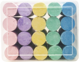 Мел цветной асфальтовый Silwerhof Веселые друзья кругл. 5цв. (20шт) пласт.вед. - купить недорого с доставкой в интернет-магазине