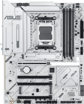 Материнская плата Asus X870 MAX GAMING WIFI7 W SocketAM5 AMD X870 4xDDR5 ATX AC`97 8ch(7.1) 2.5Gg RAID+HDMI - купить недорого с доставкой в интернет-магазине