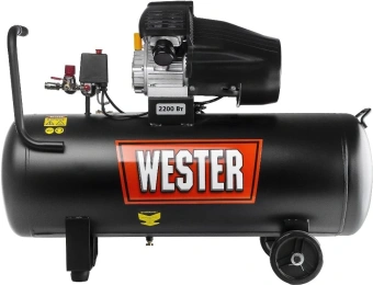 Компрессор поршневой Wester WK2200/100PRO масляный 330л/мин 100л 2200Вт - купить недорого с доставкой в интернет-магазине
