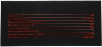 Колонки автомобильные Ural АС-ПТ165 Гром (без решетки) 600Вт 99.5дБ 4Ом 16.5см (6 1/2дюйм) (ком.:1кол.) широкополосные однополосные - купить недорого с доставкой в интернет-магазине