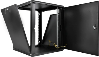 Шкаф коммутационный ЦМО ШРН-Эконом (ШРН-Э-12.350.1-9005) настенный 12U 600x350мм пер.дв.металл направл.под закл.гайки 85кг черный 300мм 15.39кг 180град. 608мм IP20 сталь - купить недорого с доставкой в интернет-магазине