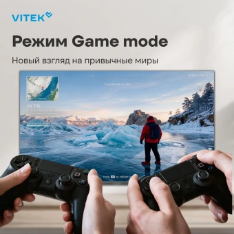 Телевизор LED Vitek 55" VT-55UBS410 Google TV Frameless черный/черный 4K Ultra HD 60Hz MEMC DVB-T DVB-T2 DVB-C DVB-C2 DVB-S DVB-S2 USB 2.0 WiFi Smart TV - купить недорого с доставкой в интернет-магазине