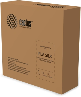 Пластик для принтера 3D Cactus CS-3D-PLA-1KG-S-PURP PLA SILK d1.75мм 1кг L326м 1цв. - купить недорого с доставкой в интернет-магазине