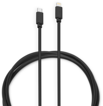 Кабель Buro PD18W USB Type-C (m)-Lightning (m) 1м черный - купить недорого с доставкой в интернет-магазине
