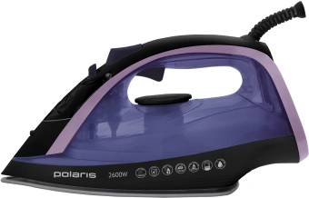 Утюг Polaris PIR 2668AK 2600Вт черный/фиолетовый - купить недорого с доставкой в интернет-магазине