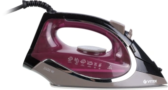 Утюг Vitek VT-8309 2400Вт бордовый/черный - купить недорого с доставкой в интернет-магазине