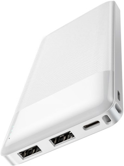 Мобильный аккумулятор Hoco J72 Easy travel 10000mAh 2A 2xUSB-A белый (J72 EASY TRAVEL WHITE) - купить недорого с доставкой в интернет-магазине