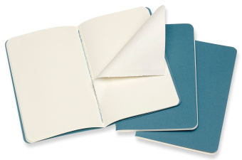 Блокнот Moleskine CAHIER JOURNAL CH013B44 Pocket 90x140мм обложка картон 64стр. нелинованный голубой (3шт) - купить недорого с доставкой в интернет-магазине