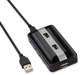 Разветвитель USB 2.0 Buro BU-HUB7-U2.0 7порт. черный - купить недорого с доставкой в интернет-магазине